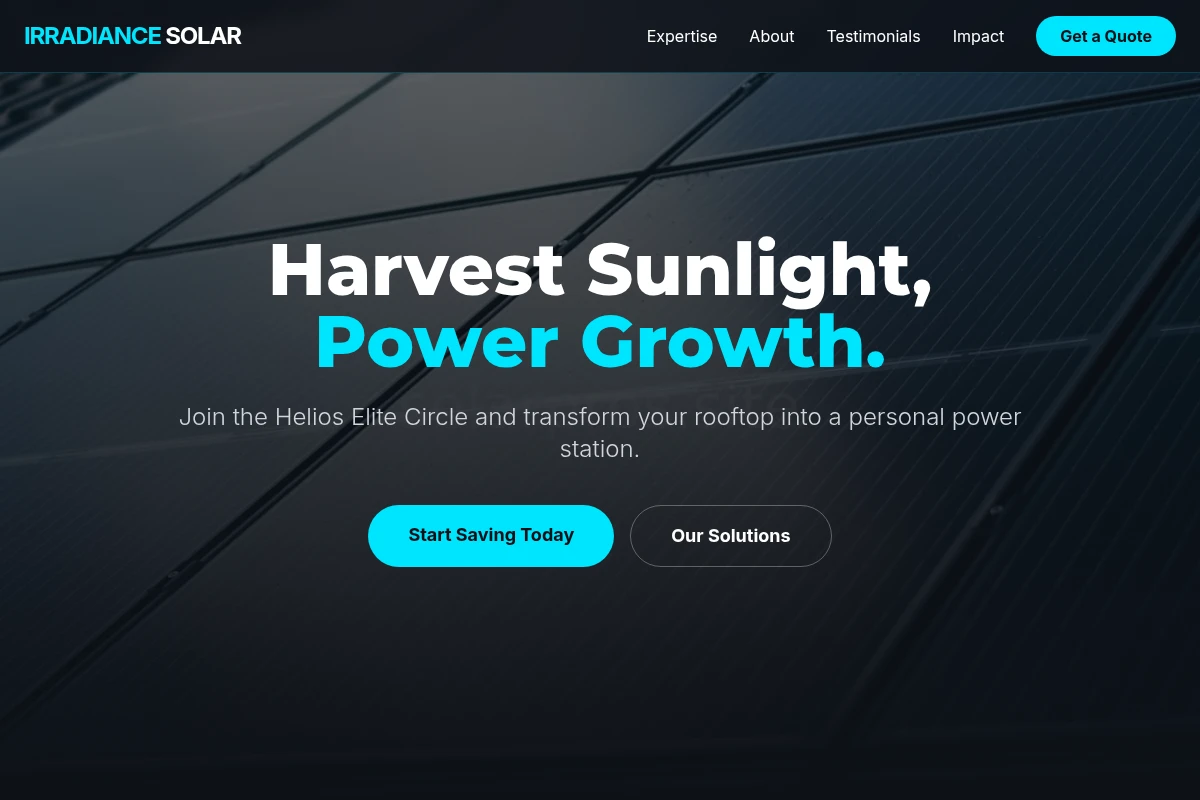 Irradiance Solar Panel